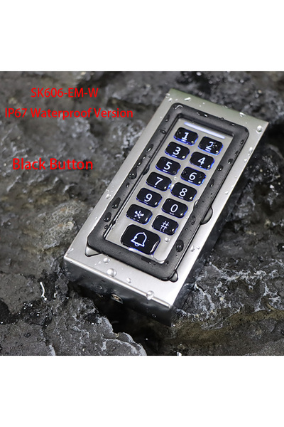 choice2 لوحة مفاتيح معدنية بإضاءة خلفية LED سوداء SK606-EM-W، قارئ بطاقات RFI...