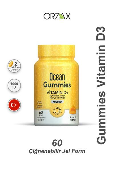 Ocean Gummies Vitamin D3 60 Çiğnenebilir Tablet