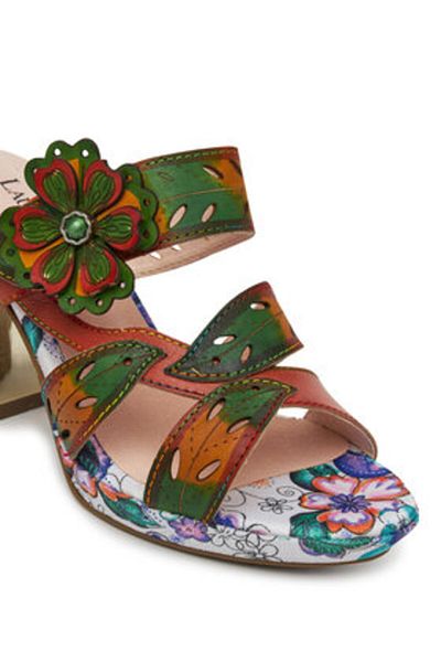 LAURA VITA Flip-flops de damă multicolor LAURA VITA-HICAO 11 CAMEL