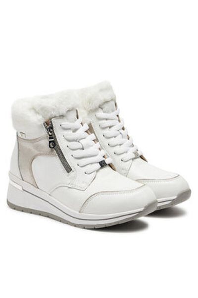 Caprice Women's ankle boots white CAPRICE-9-26105-43 197 WHITE COMB