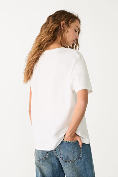 Stradivarius Basic heavy weight boxy fit T-shirt