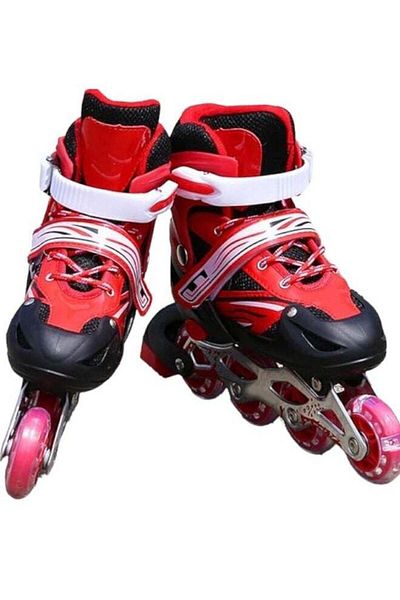 Toybox Adjustable Roller Skates with Light Up Wheels, Professional Inline Skating Shoes, Lighting Wheel Com