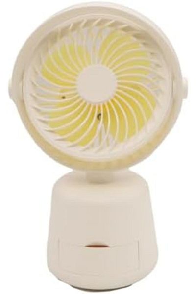 Yuwell YU WELL Portable Rechargeable Desk Fan, Folding Fan Adjustable Speeds, 2 Level of Brightness LED Lig