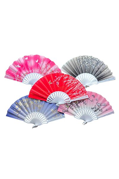 Skygo Plastic Fabric Fan 12 Pcs Mixed Ob-049