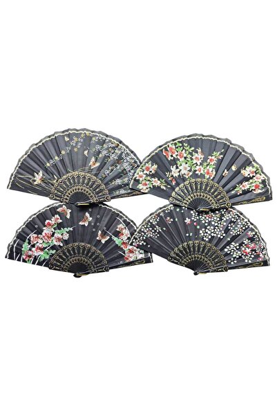 Skygo Plastic Fabric Fan 12 Pcs Mixed Ob-052