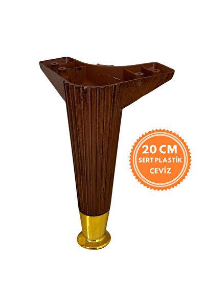 TEKSAN 20Cm Nefes Çizgili Lüx Mobilya Ayağı (Sert Plastik)