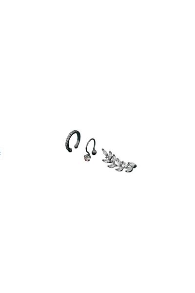 OEM Set cercei Sylvia, Aliaj Metalic, Argintiu