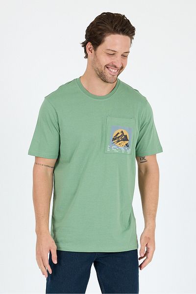 Rodi Men's 100% Cotton Pocket Detailed Printed T-Shirt – Crew Neck, Summer Model Men's T-Shirt 0105
