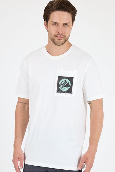 Rodi Men's 100% Cotton Pocket Detailed Printed T-Shirt – Crew Neck, Summer Model Men's T-Shirt 0105