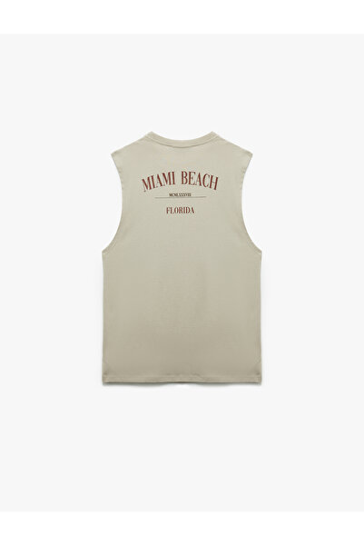 Koton Crew Neck Sleeveless Cotton Back Printed Undershirt