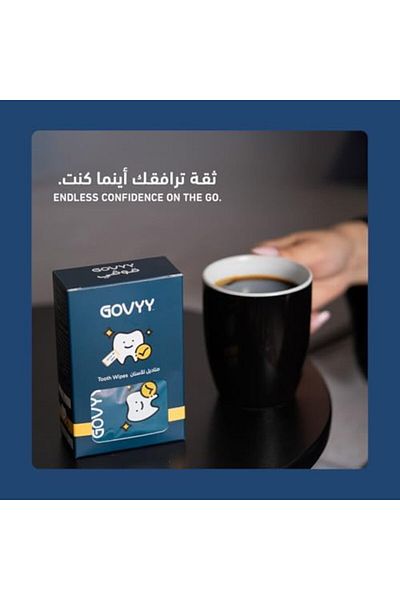 govyy Wet Wipes for Teeth Cleaning, 15 Pieces