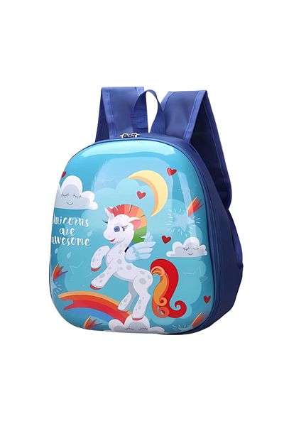 OEM Ghiozdan copii pentru gradinita, 30cm, model Unicorn cu Lună