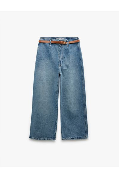 Koton High Waist Cotton Wide Leg Jeans - Wide Leg Jeans