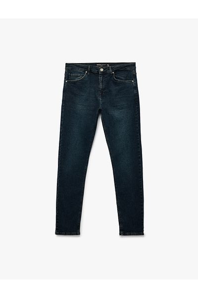 Koton Normal Waist Cotton Slim Fit Jean Trousers - Brad Jean