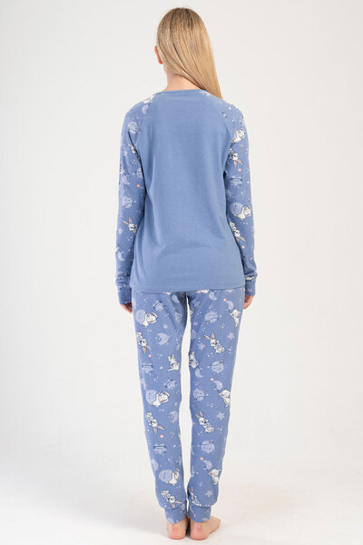 VİENETTA Pamuklu Kadın Uzun Kol Pijama Takım
