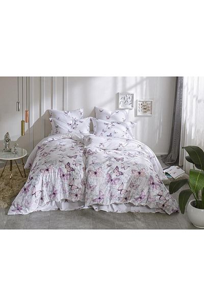 Karna Home Σετ Παπλωματοθήκη Σατέν Λινό Σειρά Frulato 160X220