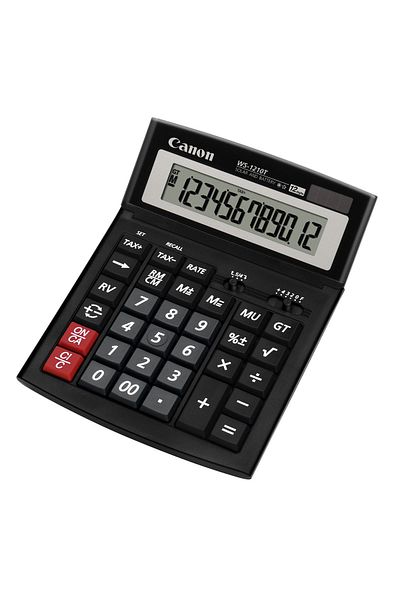Canon Desk calculator 12 Digits, Canon WS1210T, 198 x 150 x 38 mm, black