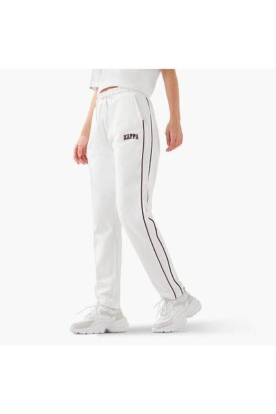 Kappa Kappa Logo Print Track Pants with Contrast Side Panel