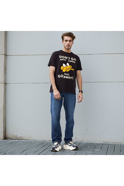 SP Characters Daffy Duck Print Crew Neck T-shirt