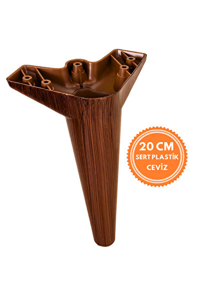 TEKSAN 20cm Konik Lüx Mobilya Ayağı, Sert Plastik
