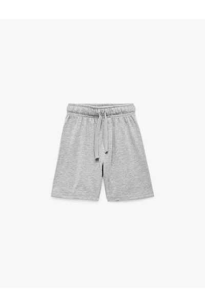 Koton Cotton Tie Waist 2-Piece Basic Shorts Set