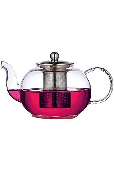 Blackstone 1L Glass Teapot with Removable Stainless Steel Strainer & Lid