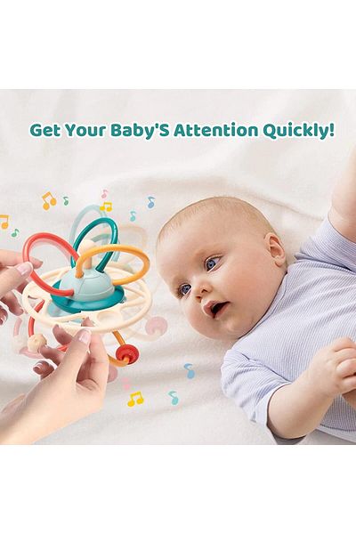 Yelajoy Toddlers Silicone Toys,food-grade TPU material,Can Be Sterilized By Boiling Water,for BAby 3-6 month