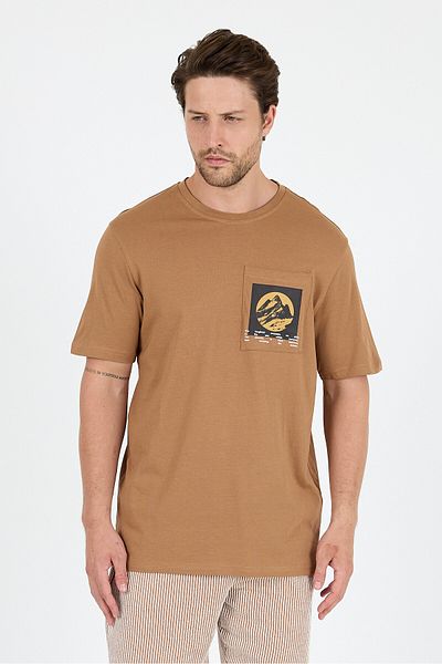 Rodi Men's 100% Cotton Pocket Detailed Printed T-Shirt – Crew Neck, Summer Model Men's T-Shirt 0105