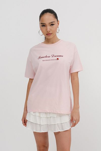 Addax Text Printed Short Sleeve T-Shirt P10469