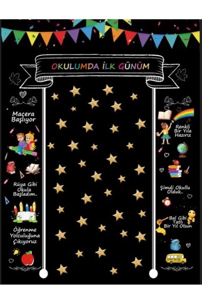 PROMISEBACKDROP2 OKULDA İLK GÜNÜM 150x200 KUMAŞ PANO OKUL ETKİNLİK