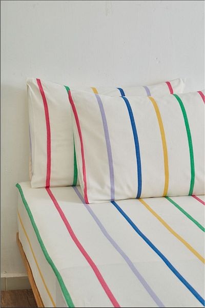 Ricco Lifes Summer Bomb Elastic Sheet Pillow Case Cotton Single - Double - Battal