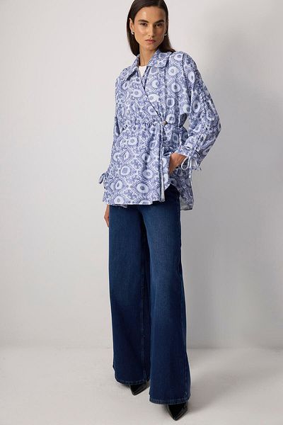 Touché Privé Patterned Double-Collar Tunic