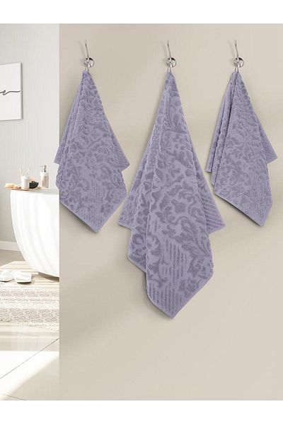 Karna Home Matilda Jacquard Cotton Towel Set Colorful Options 70X140