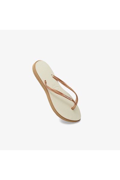 Havaianas Γυναικείες καφέ παντόφλες Slim Point