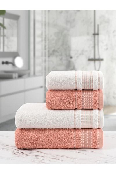 Karna Home 4-Piece Towel Set Spruce 50X90