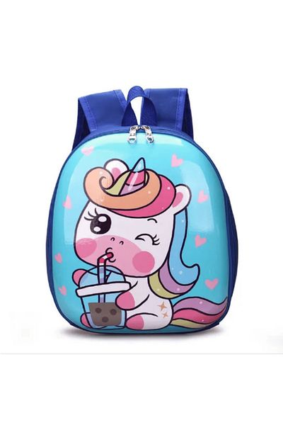 OEM Ghiozdan copii pentru gradinita, 30cm, model Unicorn cu Pahar