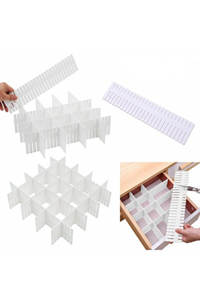 Aptel Organizator sertar, 5 buc., plastic, alb