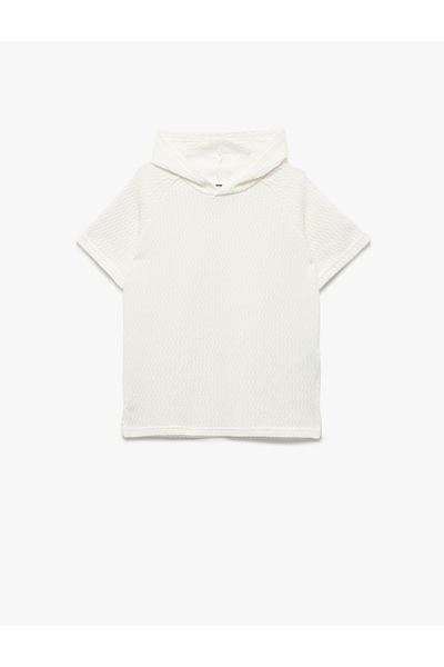 Koton Short Sleeve Basic Hooded T-Shirt
