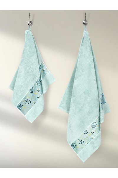Karna Home Cotton Towel Set Jasmin Soft Textured and Colored 50X90