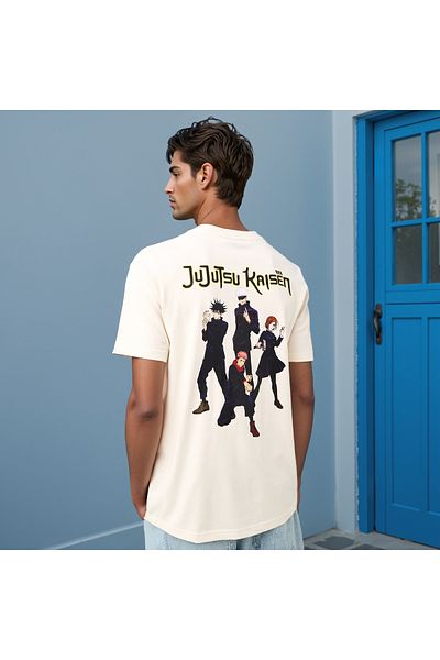 FAV Jujutsu Kaisen Print Crew Neck T-shirt