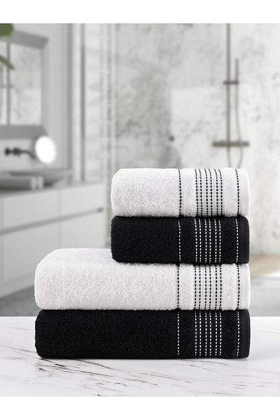 Karna Home 4-Piece Towel Set Spruce 50X90