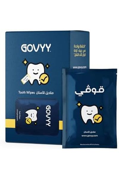 govyy Wet Wipes for Teeth Cleaning, 15 Pieces