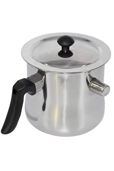 Aptel Milk boiling pot, double-walled, stainless steel, 1.5 L