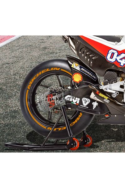 Performance Stickers Motorcycle Tire Lettering Michlen Tail Tire Stiker Tire Sticker Compatible between 15-19 Inch 8Pcs