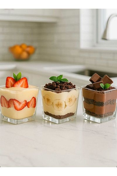 İpek Home 6-Piece Glass Magnolia Bowl, Thick Glass