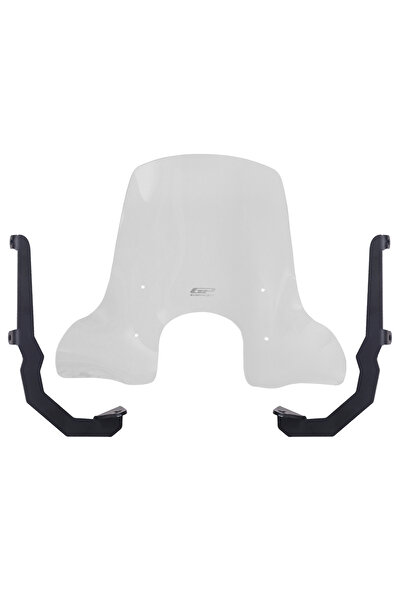 GP KOMPOZİT GP Kompozit SYM Fiddle 4 2022-2024 Uyumlu Gidon Bağlantılı Elcikli Ön Cam Şeffaf 54 cm