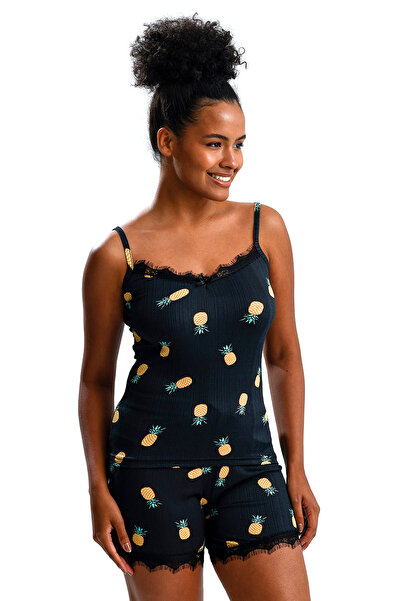 Jacob's Angels Γυναικείο καλοκαιρινό σετ πιτζάμες με σορτς και τιράντες