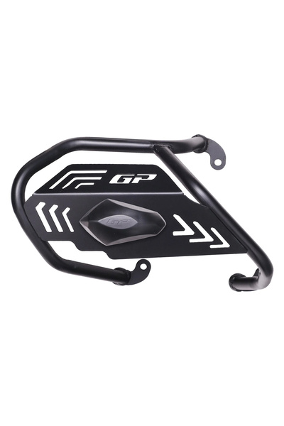 GP KOMPOZİT Honda ADV 350 2025 Uyumlu Kapaklı Egzoz Koruma Demiri Siyah