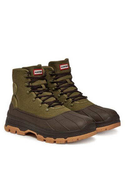 Hunter Men's Boots green HUNTER-HFRM0053251 UTILITY GREEN/CHOCOLATE BROWN