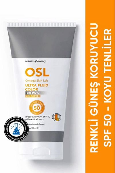 OSL Omega Skin Lab Omega Skin Lab Ultra Fluid Color Brown Spf50 50 ml